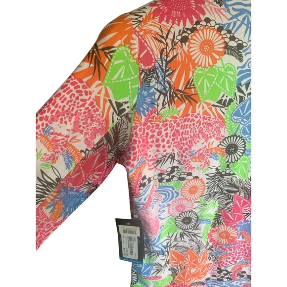 IBKUL Top Shirt Womens Small Multi Color Bamboo Garden UPF 50 IceFil Pullover - Picture 5 of 8